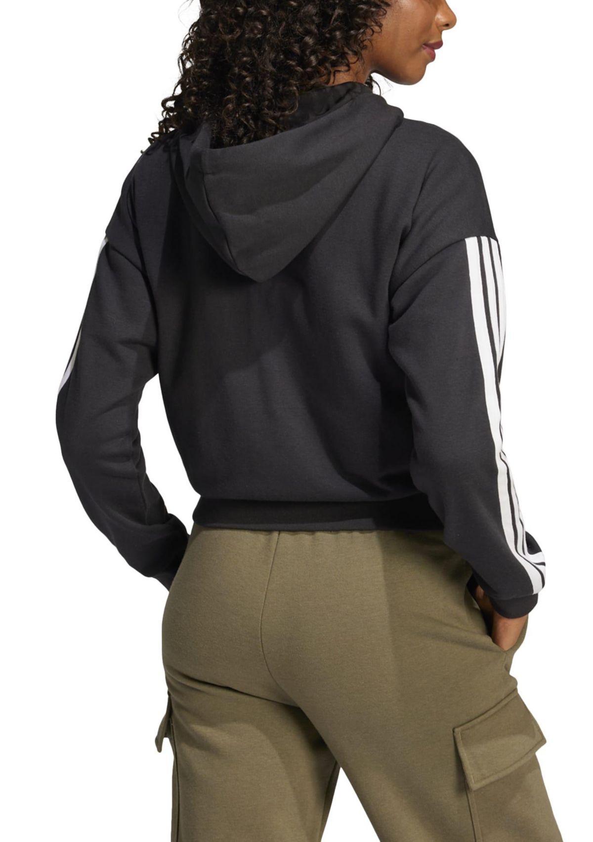 Essentials 3-Stripes French Terry Full Zip Hoodie