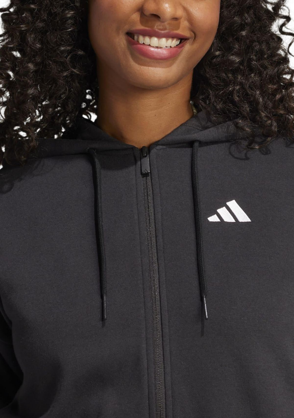 Essentials 3-Stripes French Terry Full Zip Hoodie