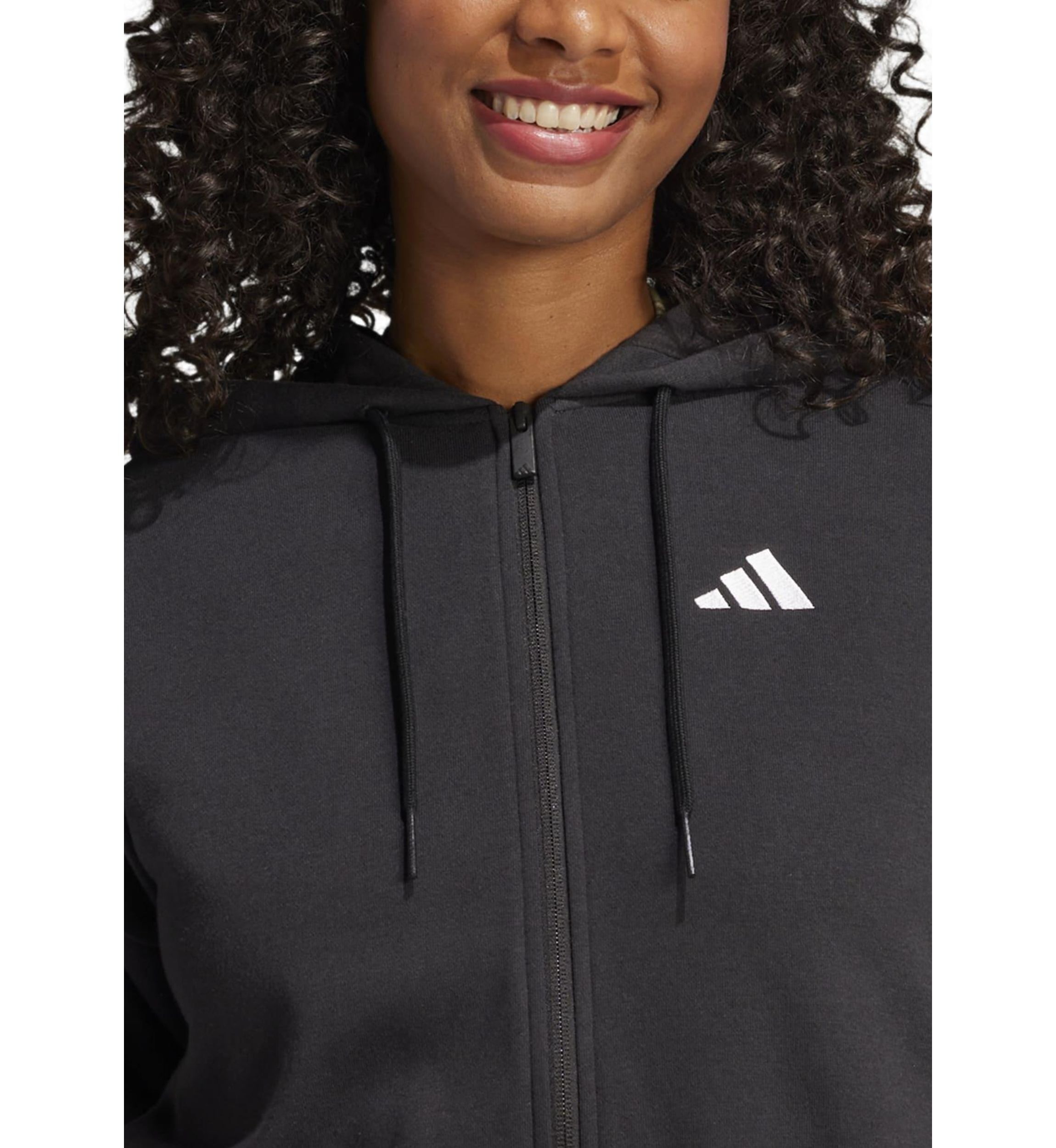 Essentials 3-Stripes French Terry Full Zip Hoodie