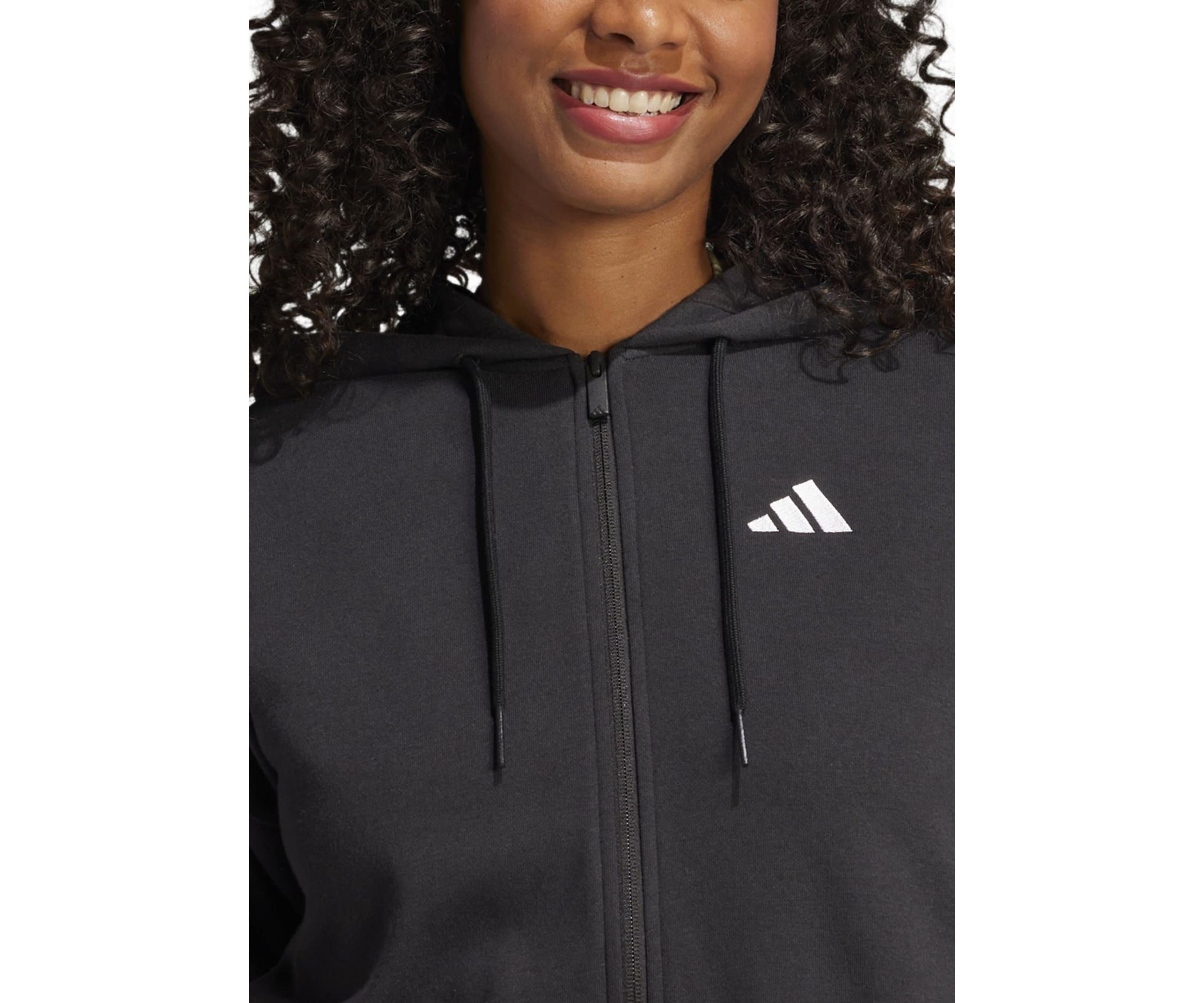 Essentials 3-Stripes French Terry Full Zip Hoodie