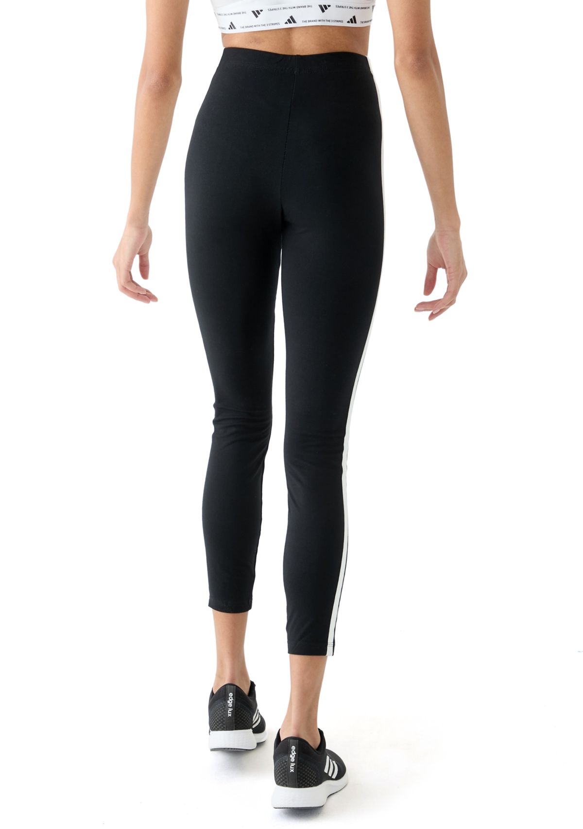 Womens Tri Stripe Leggings with Logo