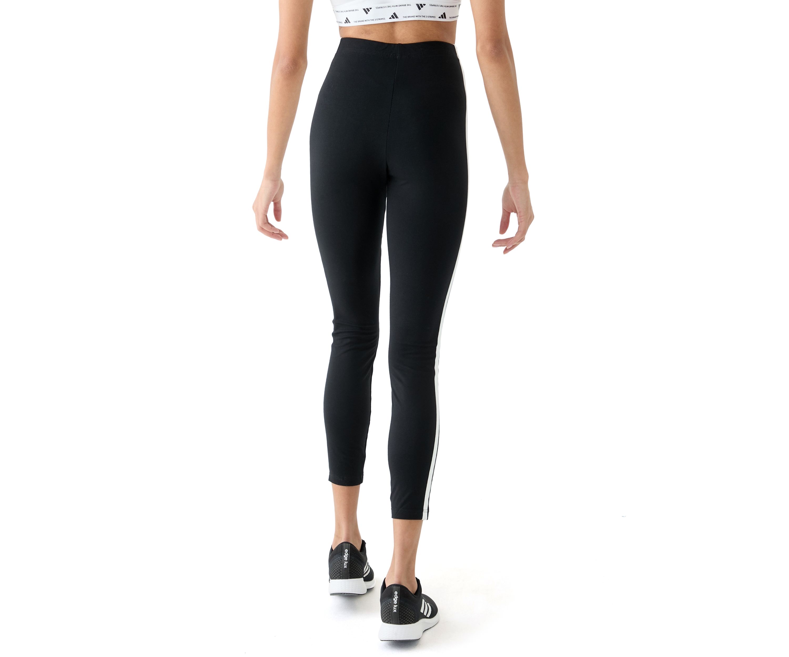 Womens Tri Stripe Leggings with Logo