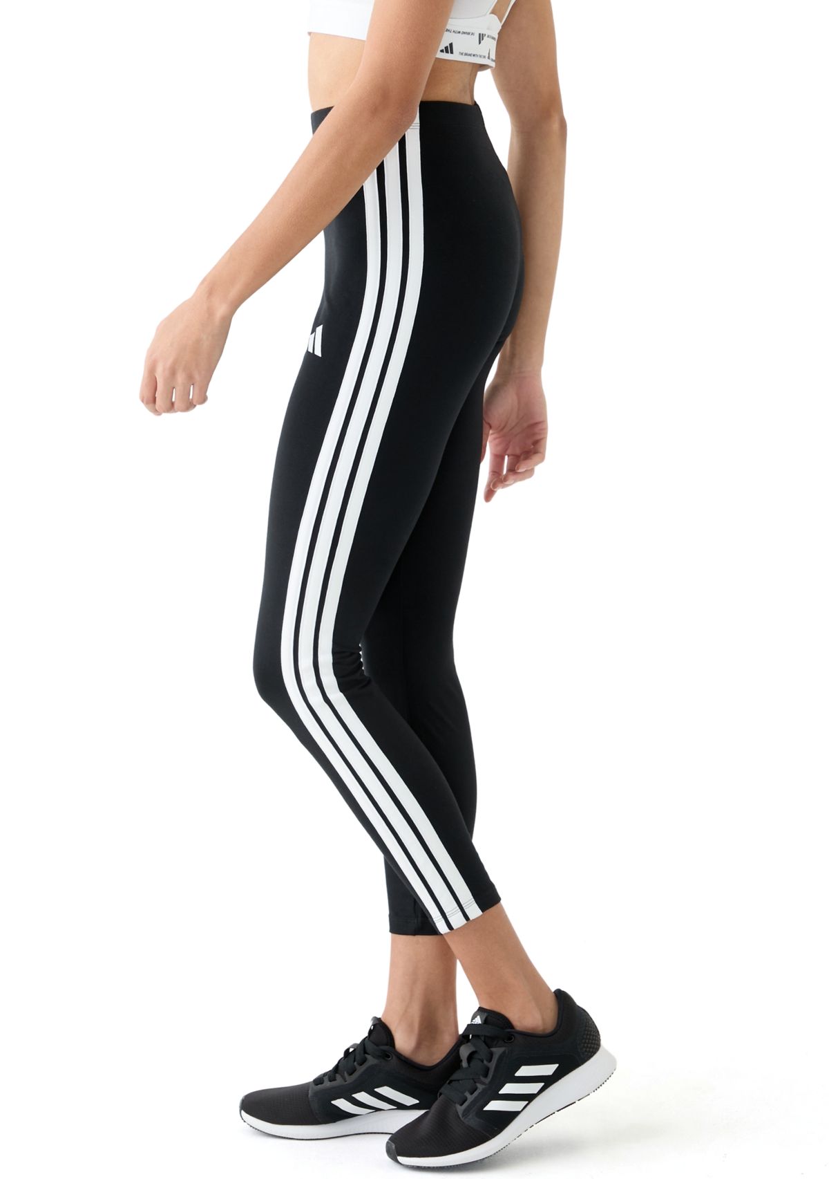 Womens Tri Stripe Leggings with Logo