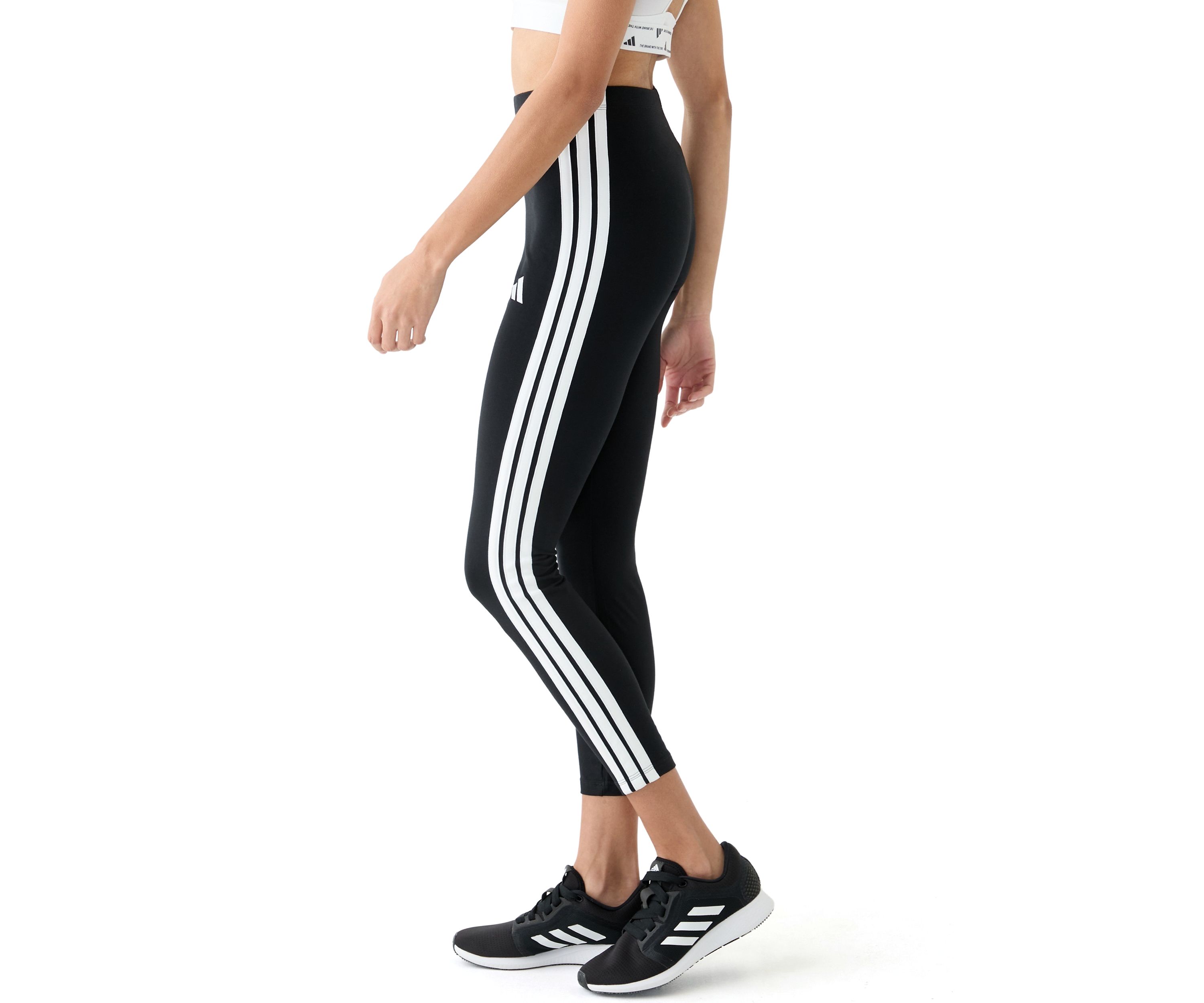 Womens Tri Stripe Leggings with Logo