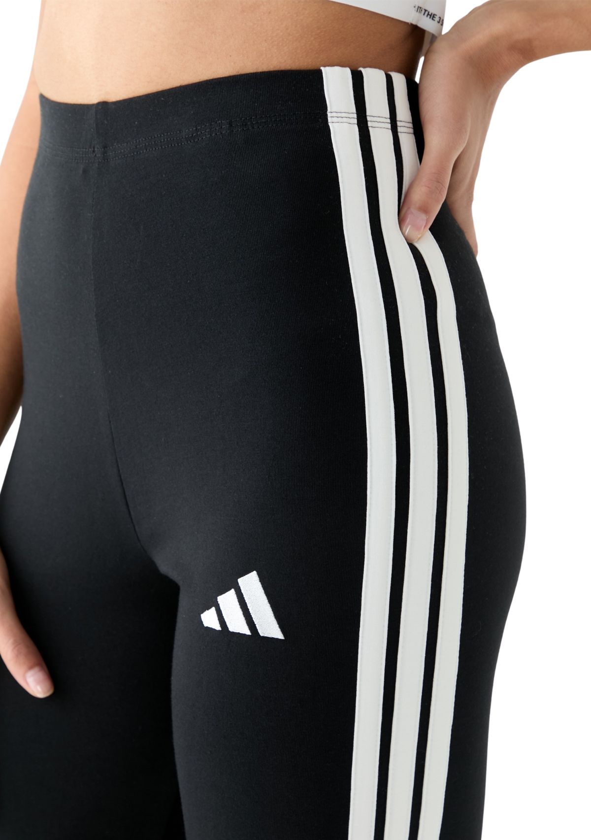 Womens Tri Stripe Leggings with Logo
