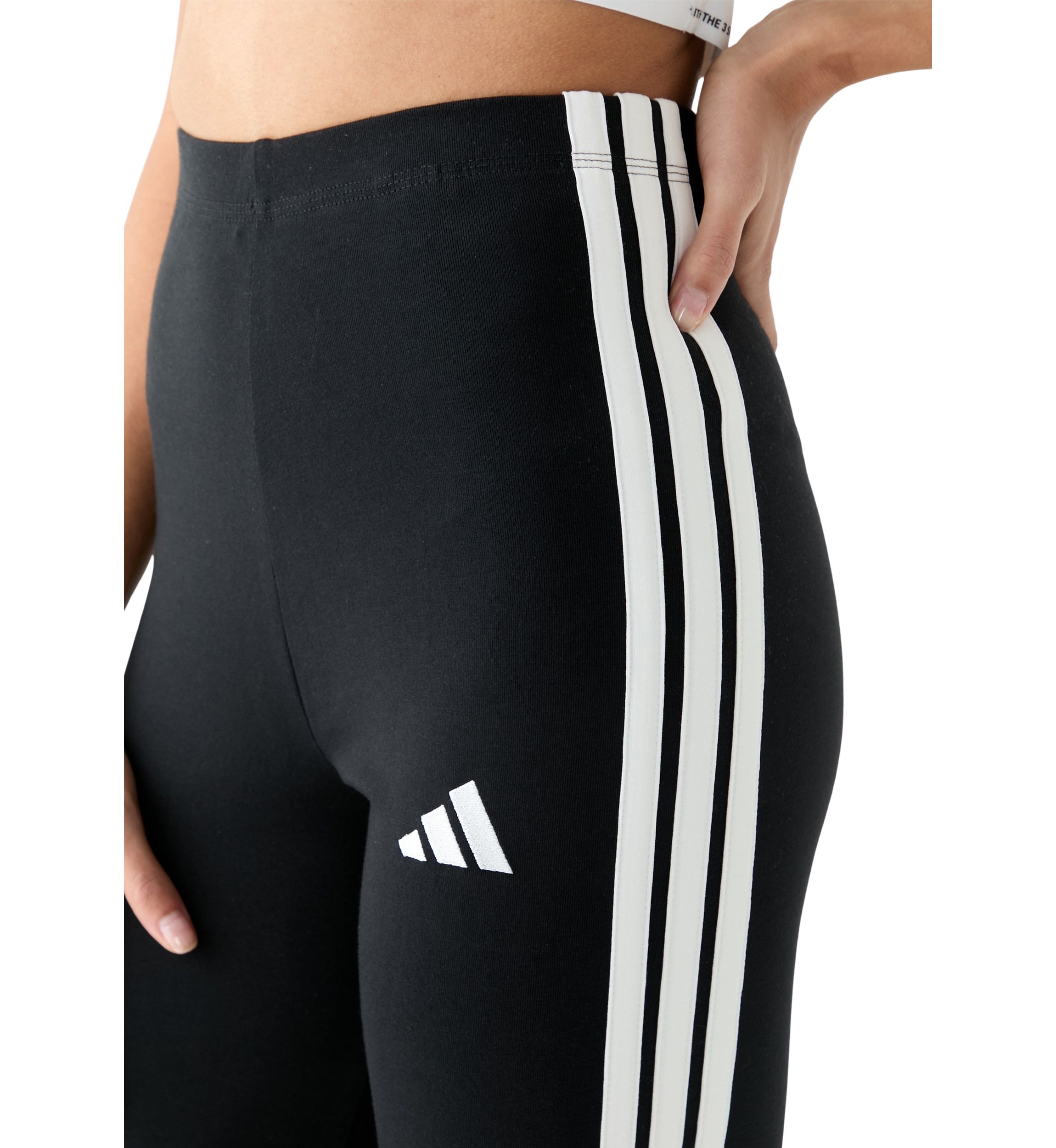 Womens Tri Stripe Leggings with Logo