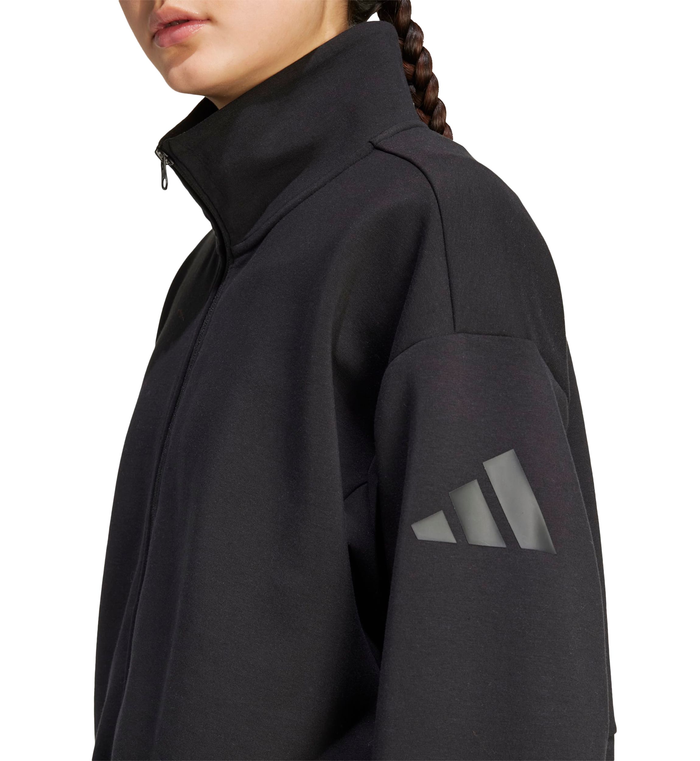 ALL SZN Soft Lux Loose Full-Zip Top