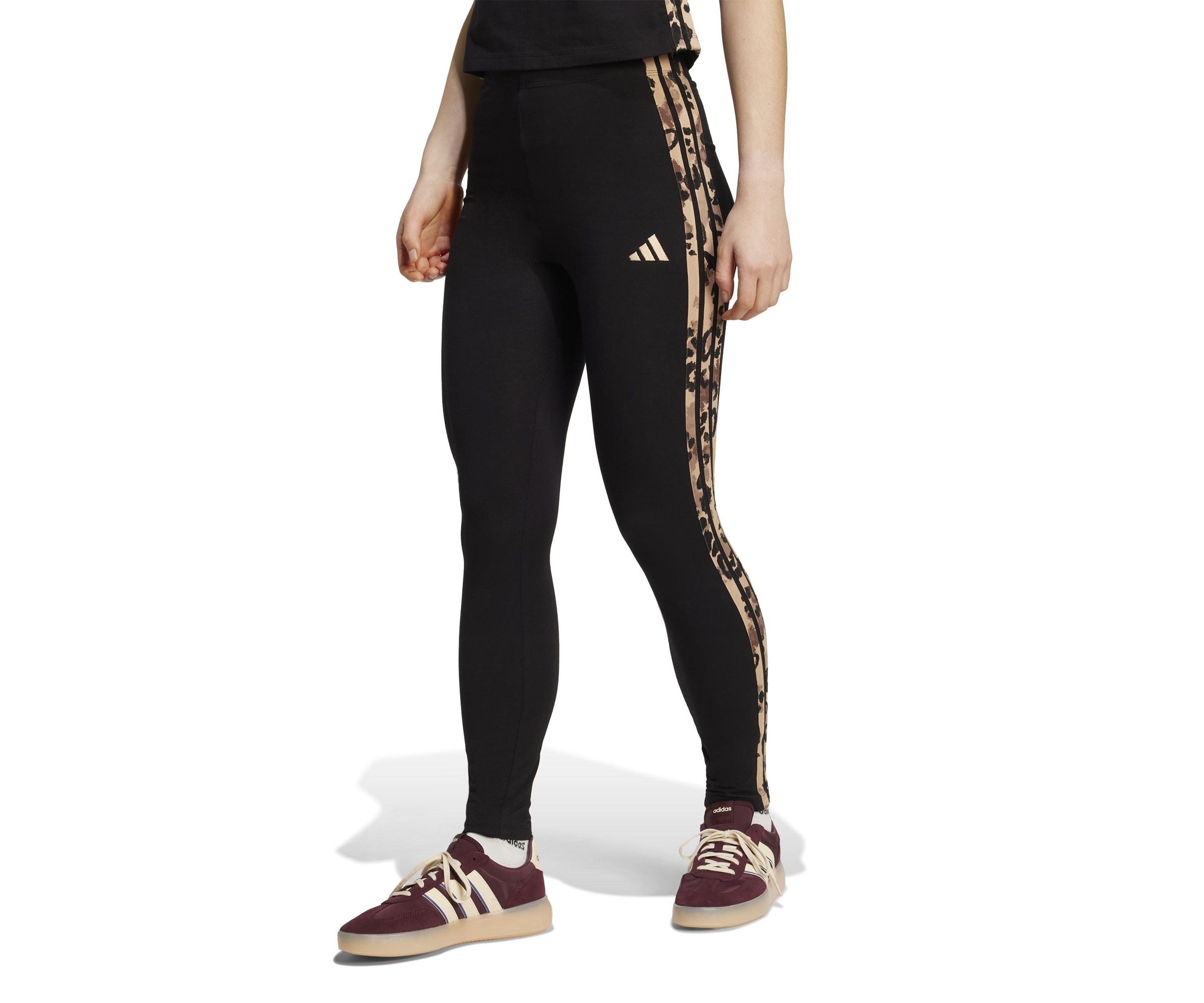 Animal Print 3-Stripes High Rise Leggings