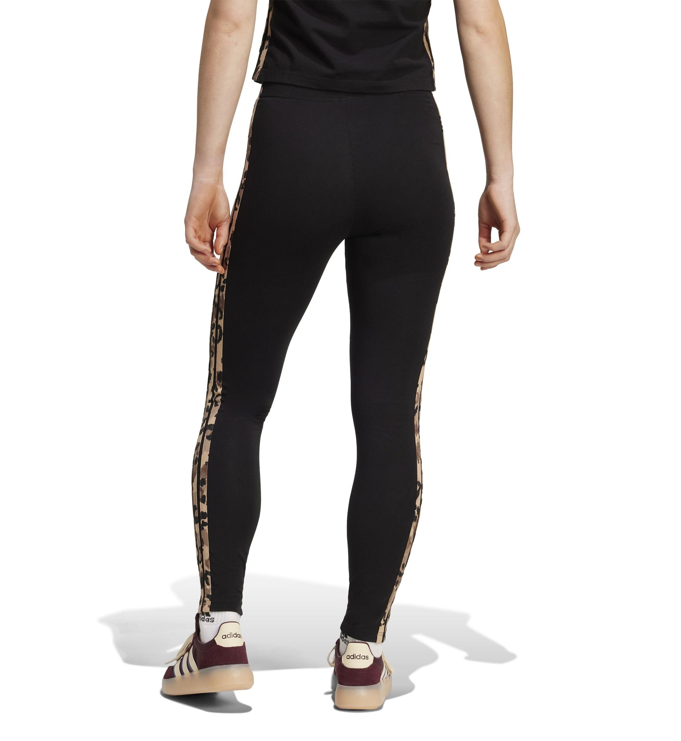Animal Print 3-Stripes High Rise Leggings