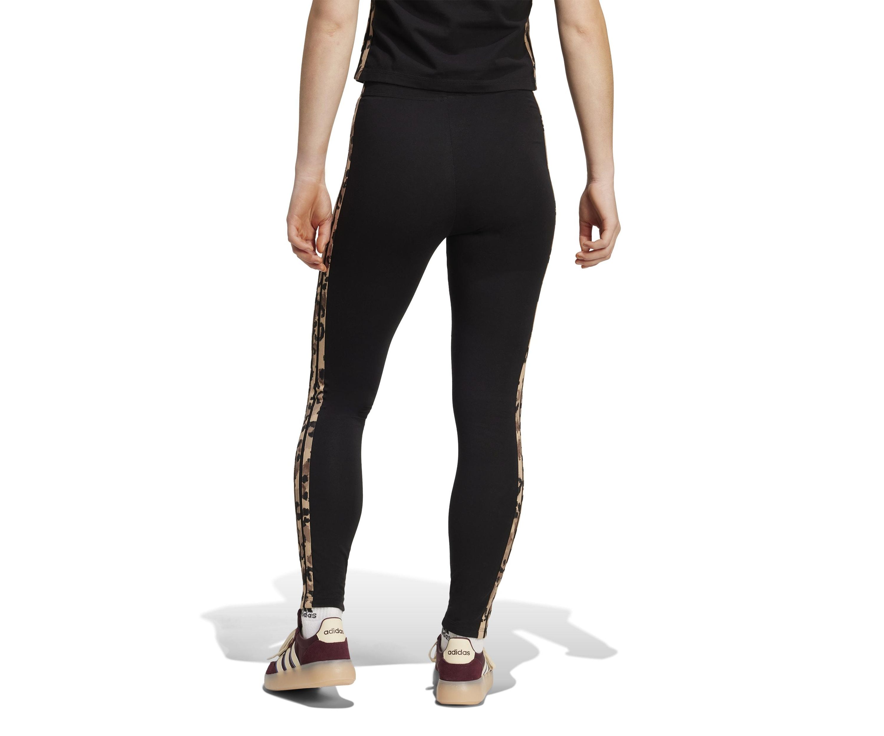 Animal Print 3-Stripes High Rise Leggings