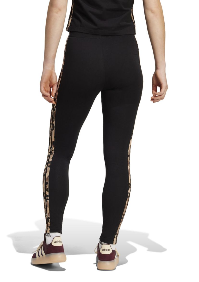 Animal Print 3-Stripes High Rise Leggings