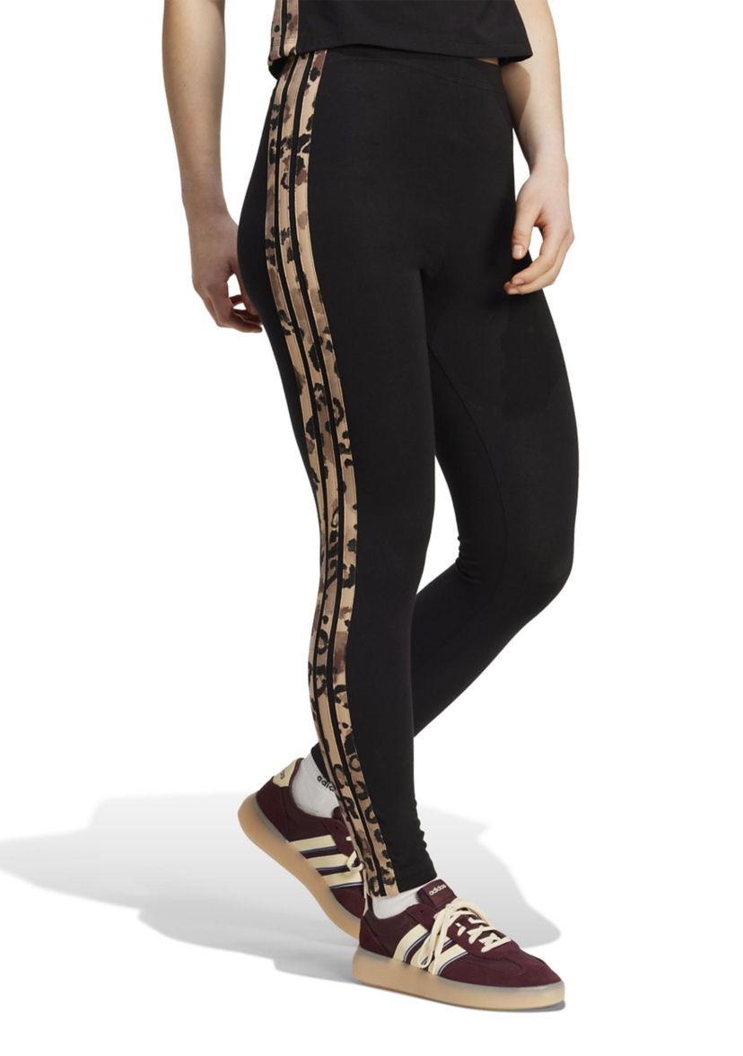 Animal Print 3-Stripes High Rise Leggings