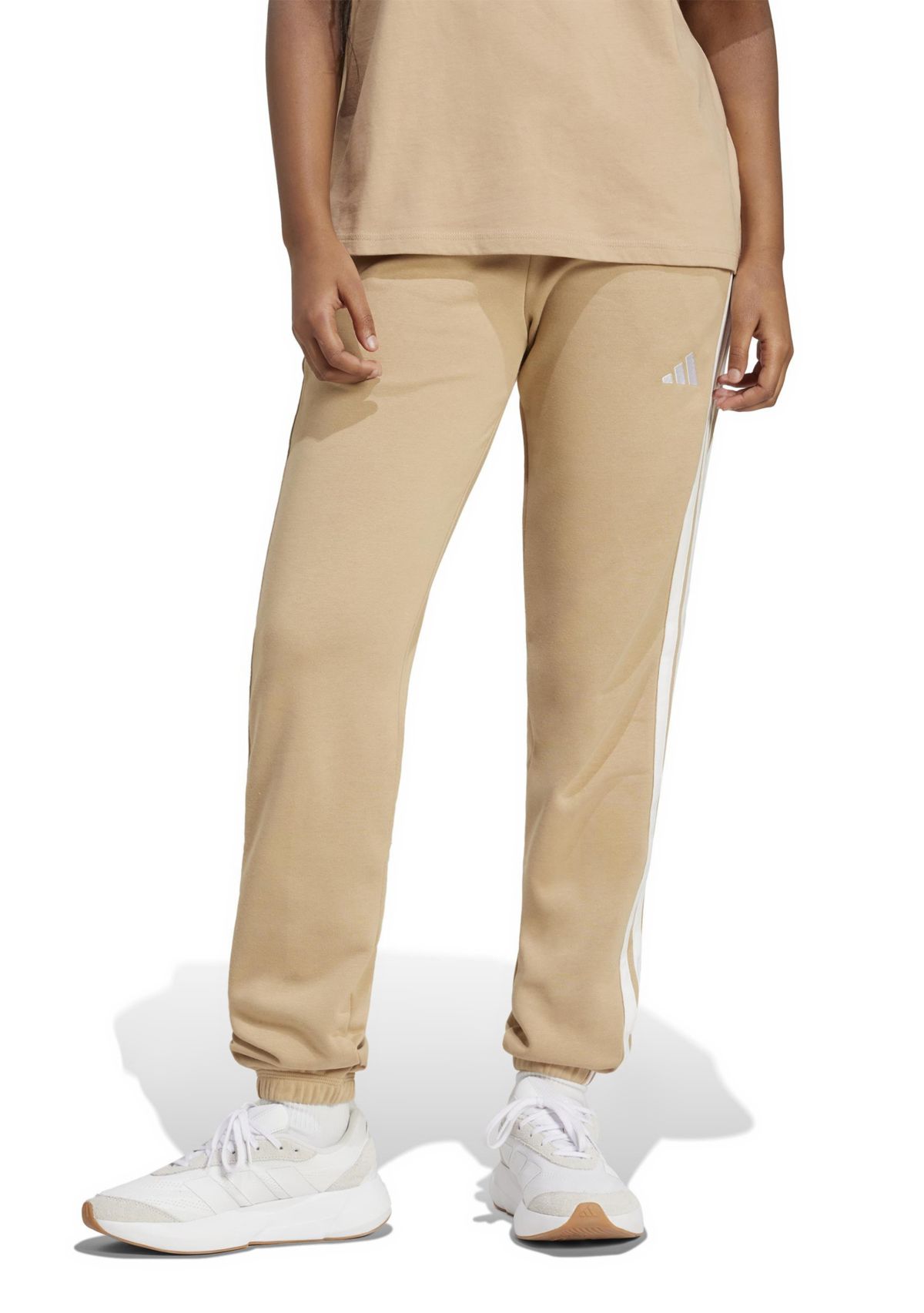 Essentials 3-Stripes French Terry Cuffed Jogger Pants