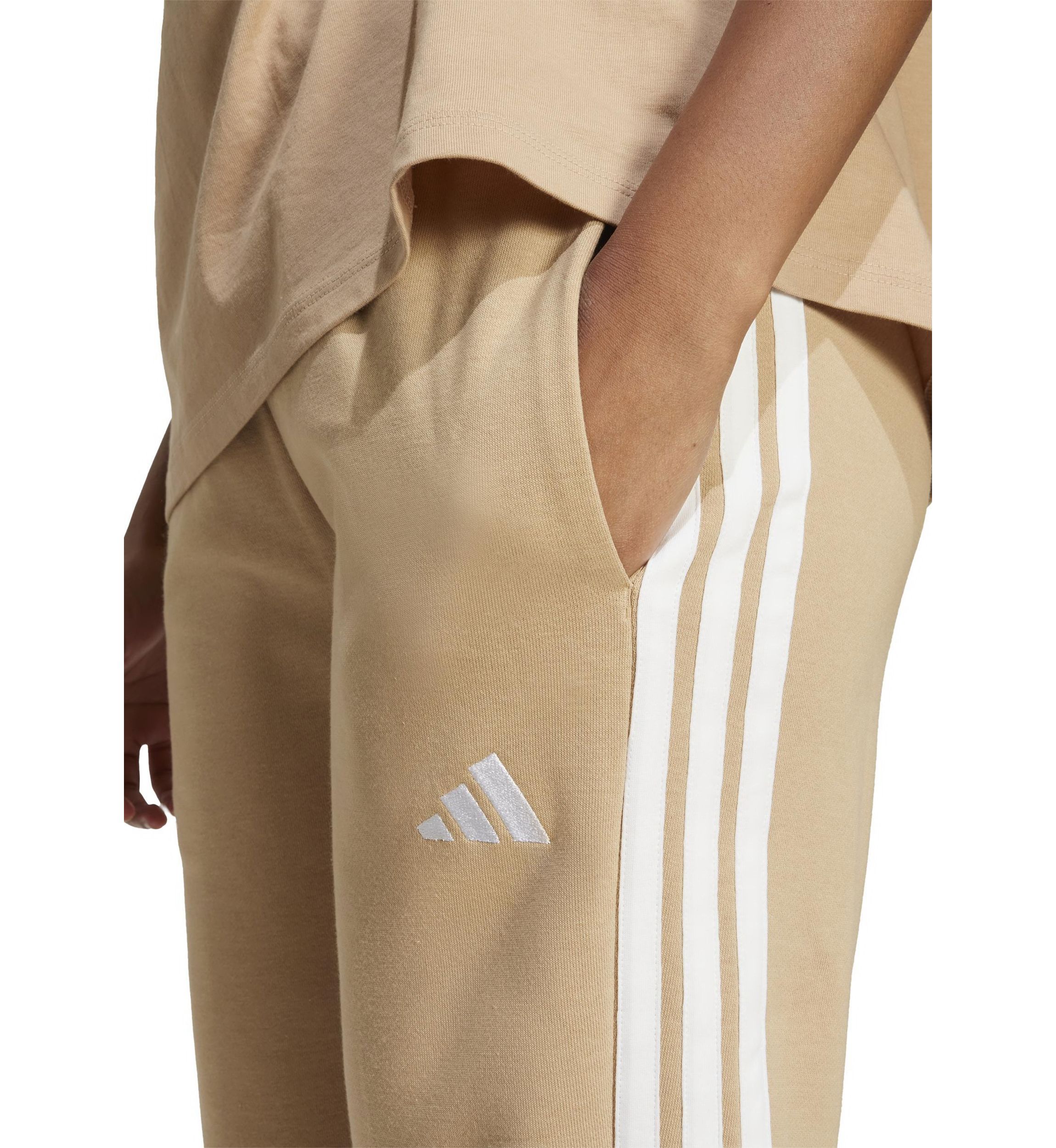 Essentials 3-Stripes French Terry Cuffed Jogger Pants
