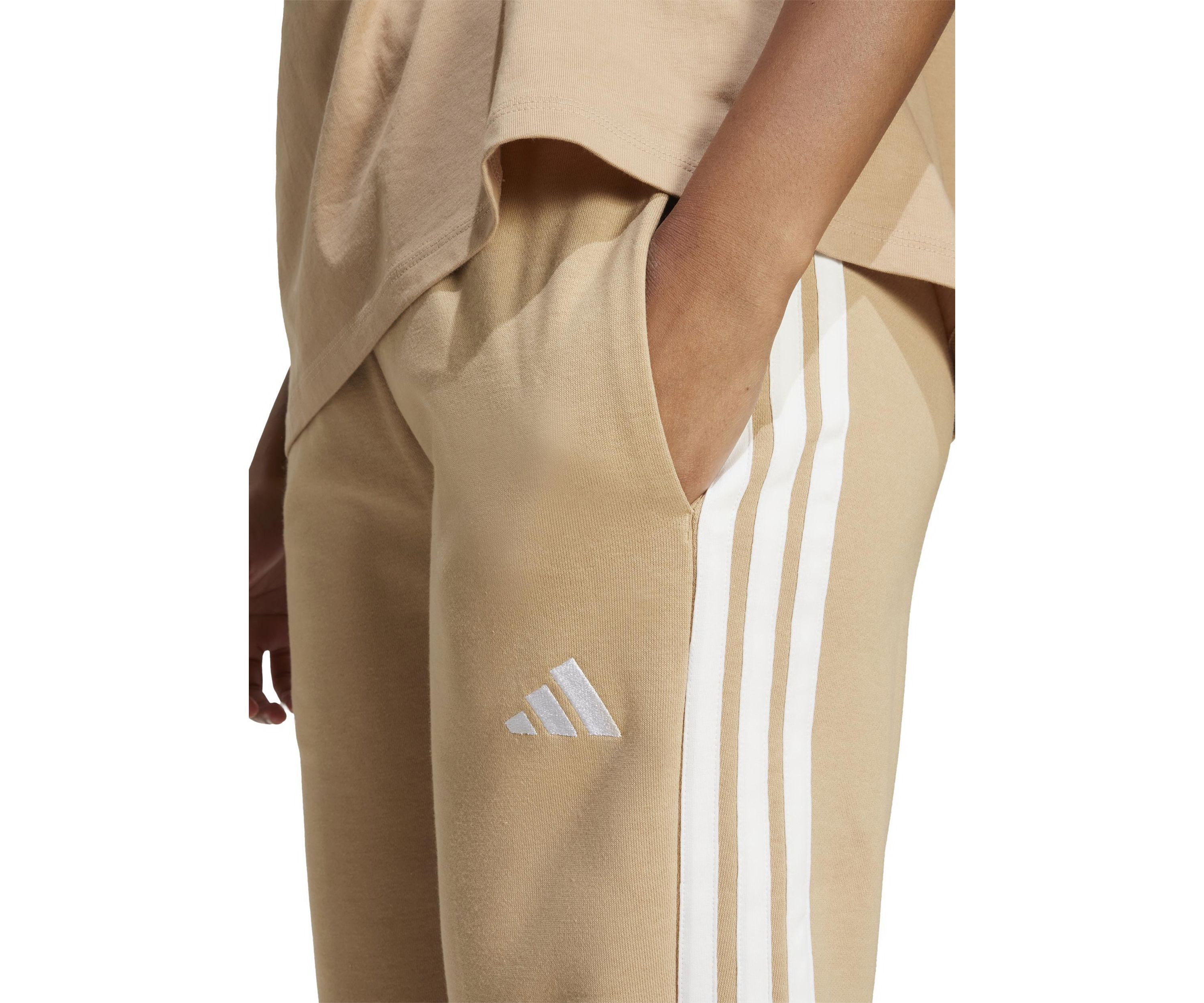 Essentials 3-Stripes French Terry Cuffed Jogger Pants