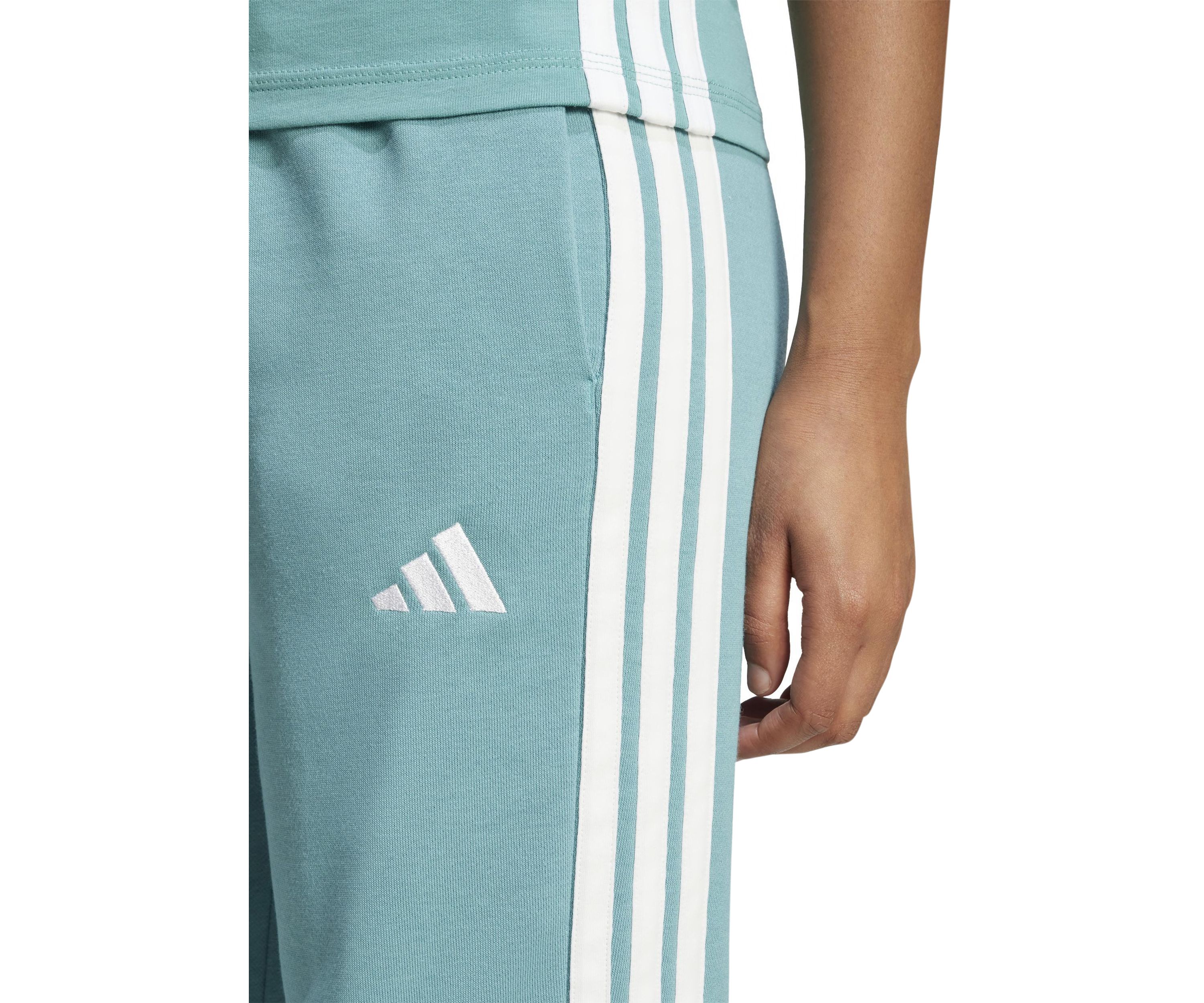 Essentials 3-Stripes French Terry Cuffed Jogger Pants