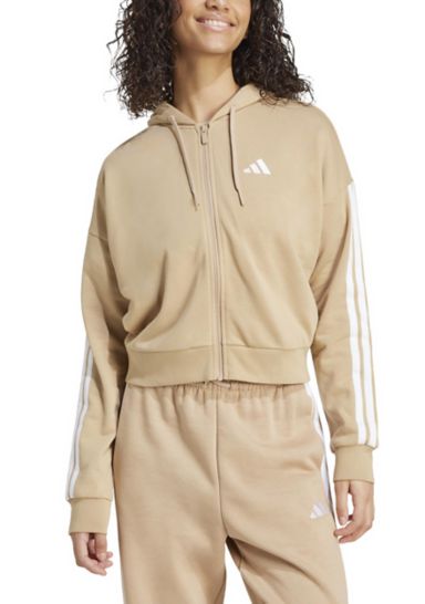 Essentials 3 Stripes French Terry Full Zip Hoodie