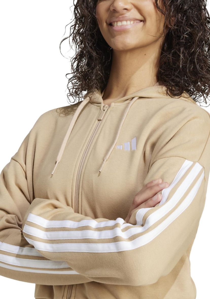 Essentials 3 Stripes French Terry Full Zip Hoodie