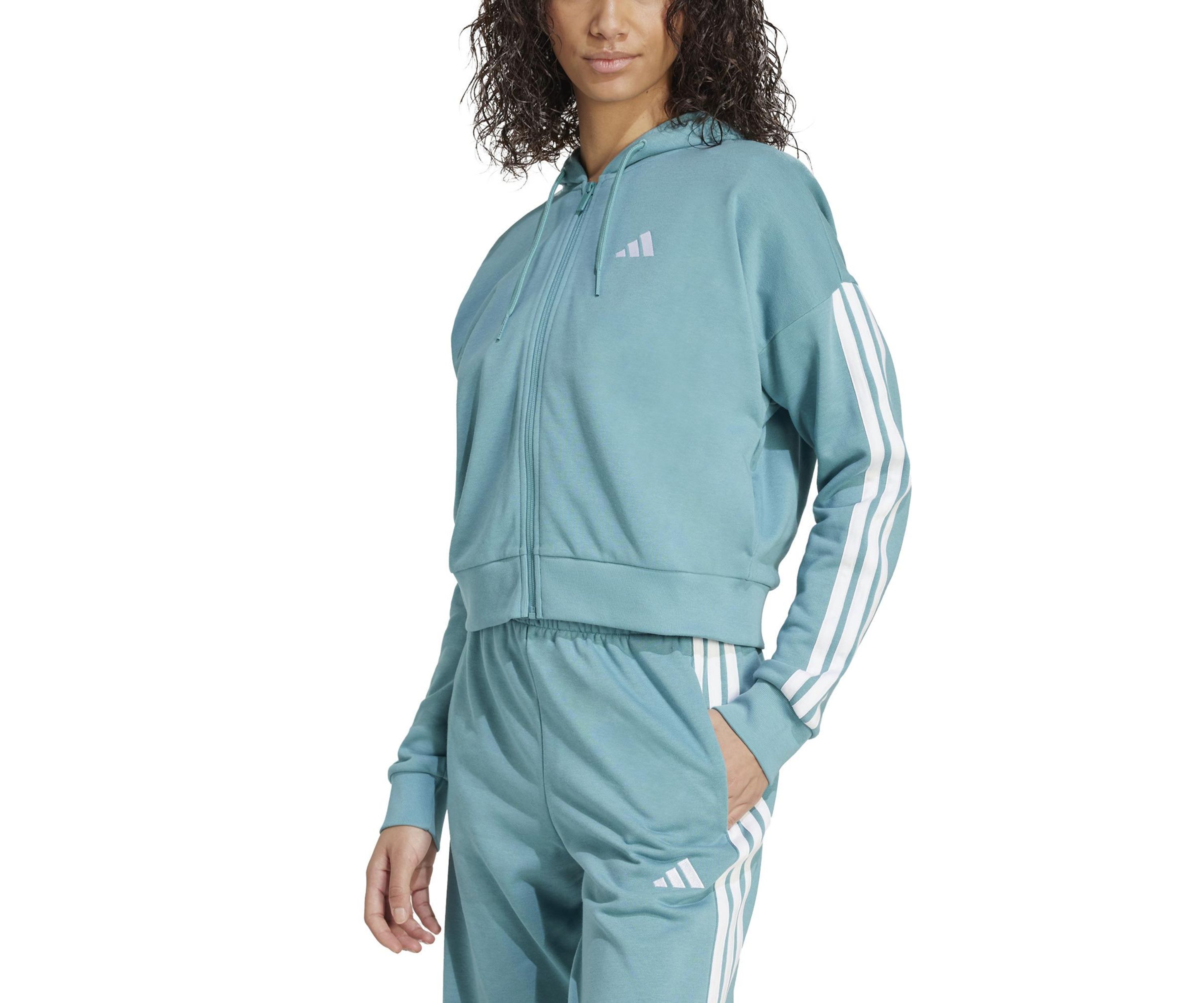 Essentials 3 Stripes French Terry Full Zip Hoodie
