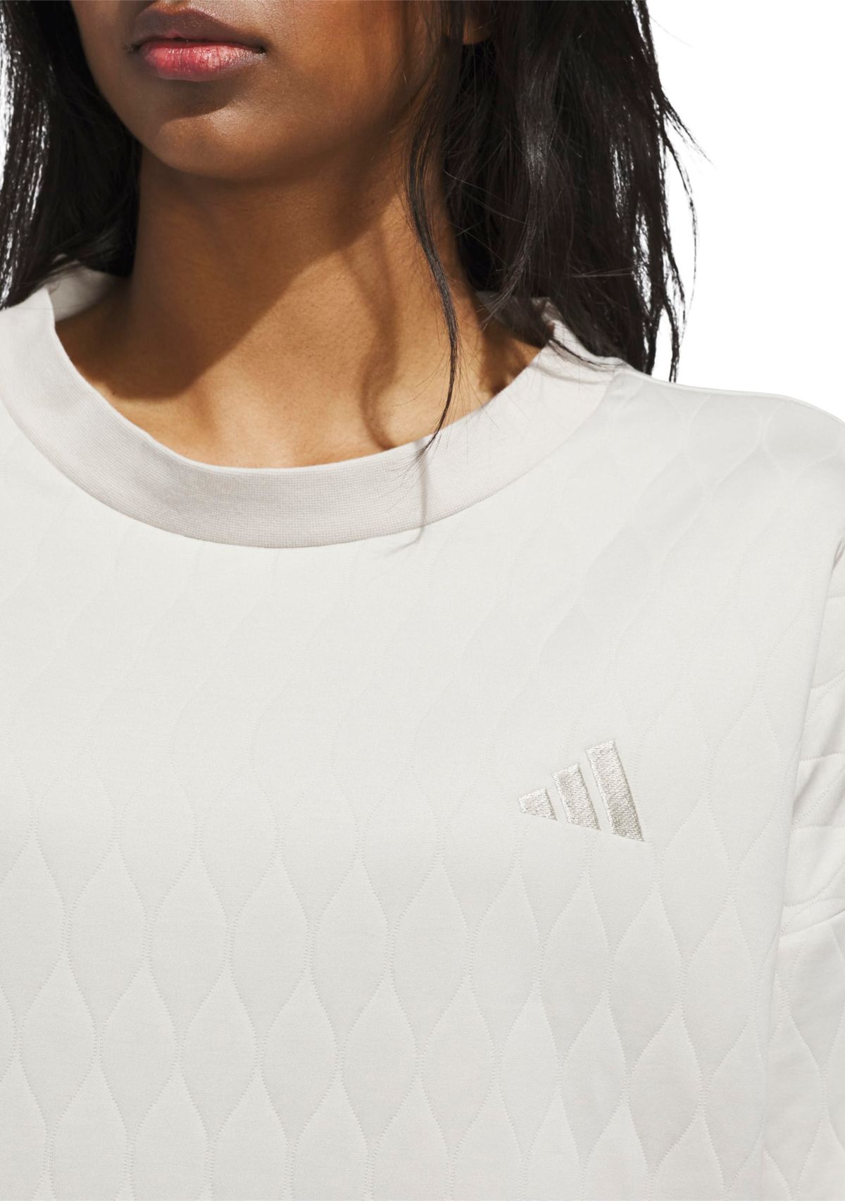 Quilted Crew Neck Pullover