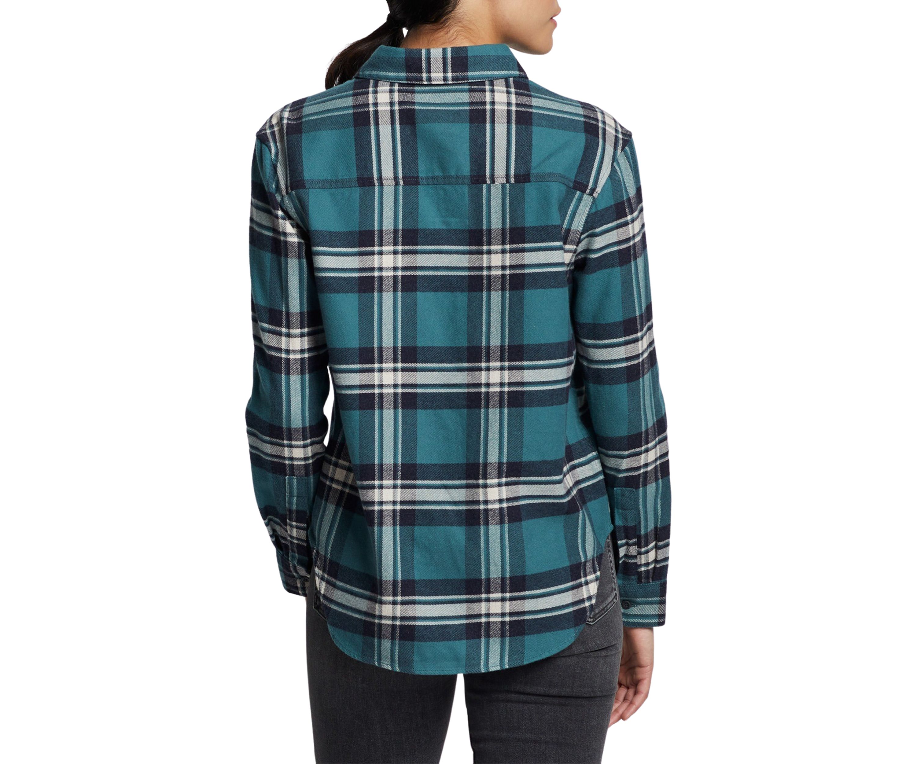 Womens Boyfriend Double Brushed Flannel Shirt