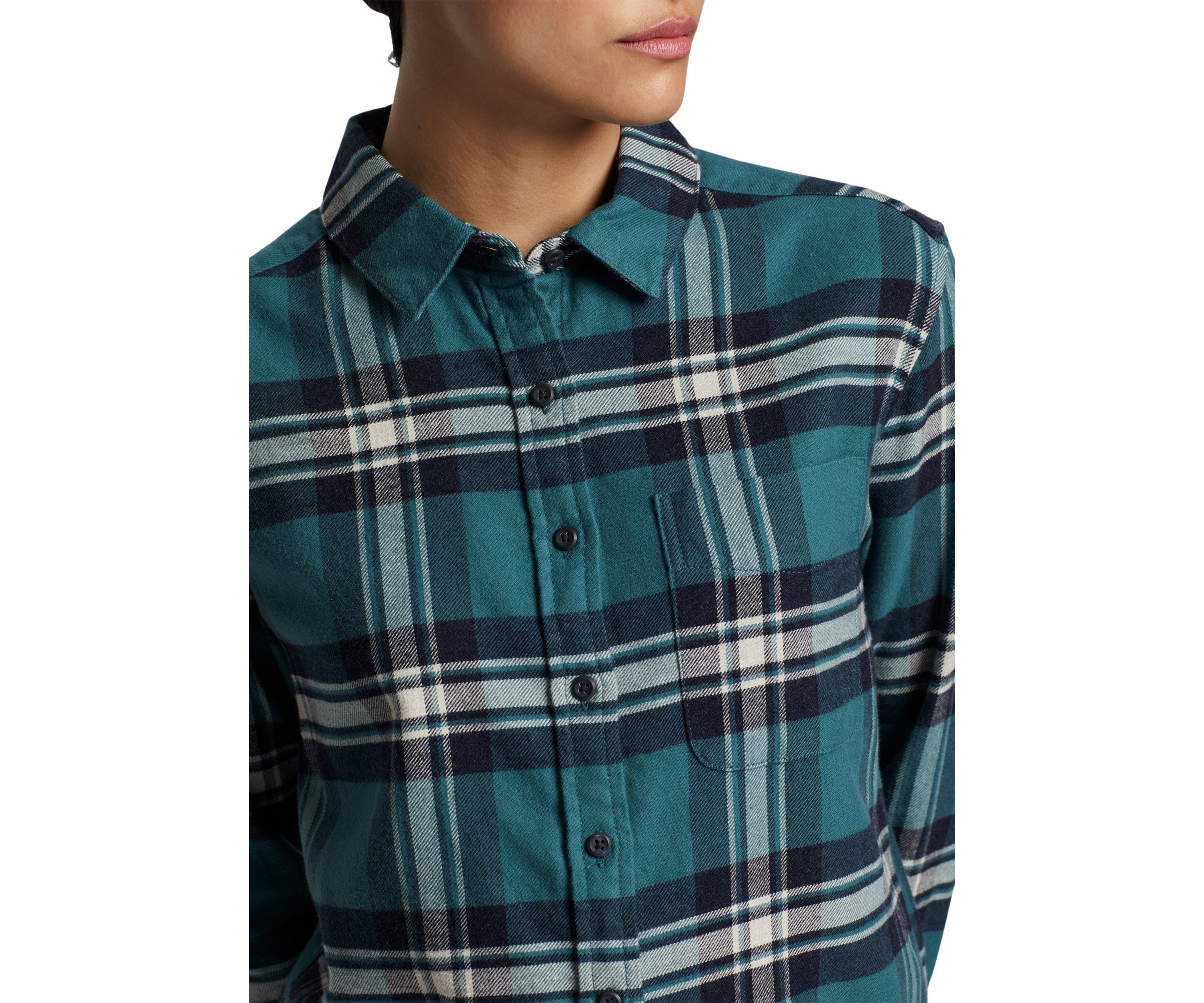 Womens Boyfriend Double Brushed Flannel Shirt