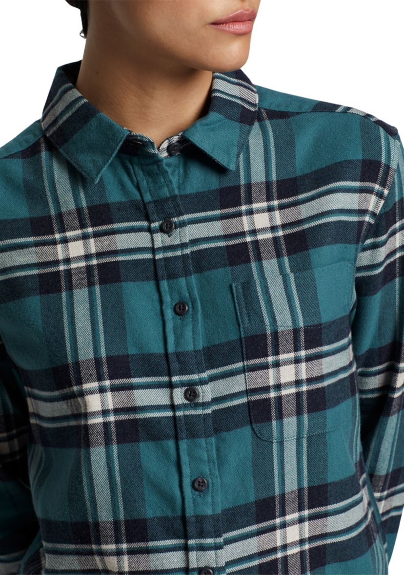 Womens Boyfriend Double Brushed Flannel Shirt