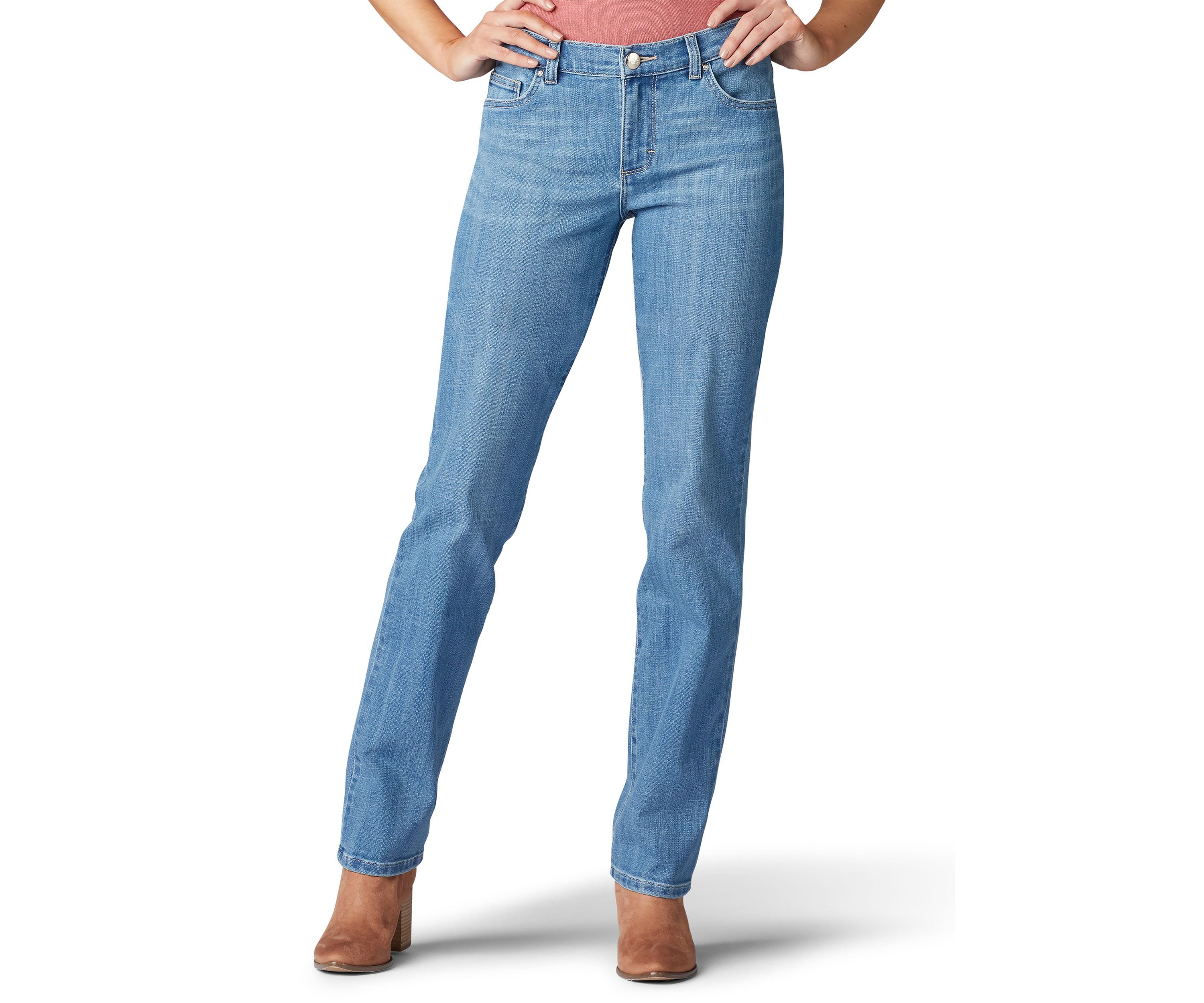 Womens Relaxed Fit Straight Leg Jeans