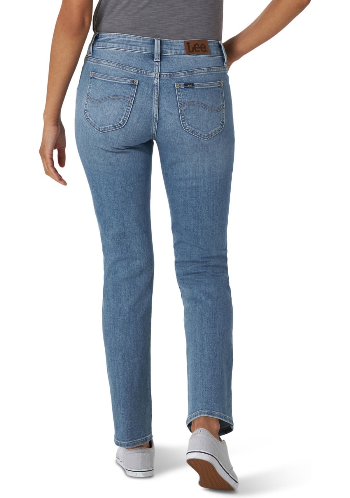 Womens Secretly Shapes Regular Fit Straight Leg Jeans