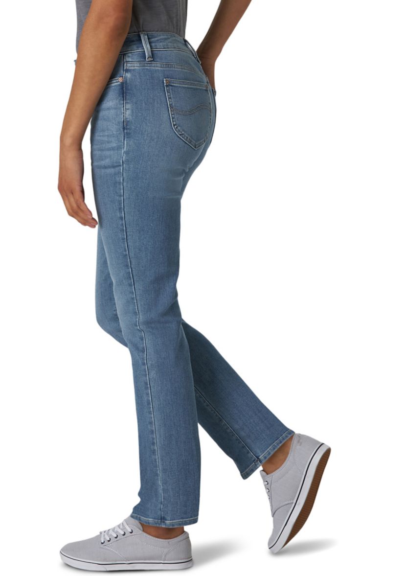 Womens Secretly Shapes Regular Fit Straight Leg Jeans