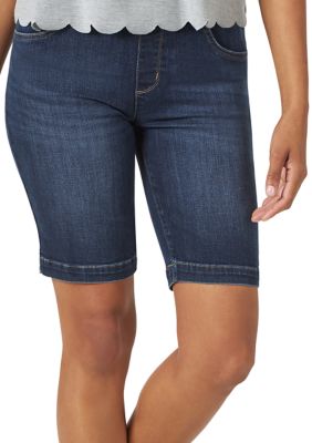 navy blue pull on shorts