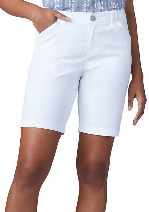 Petite 9 Inch Chino Bermuda Shorts
