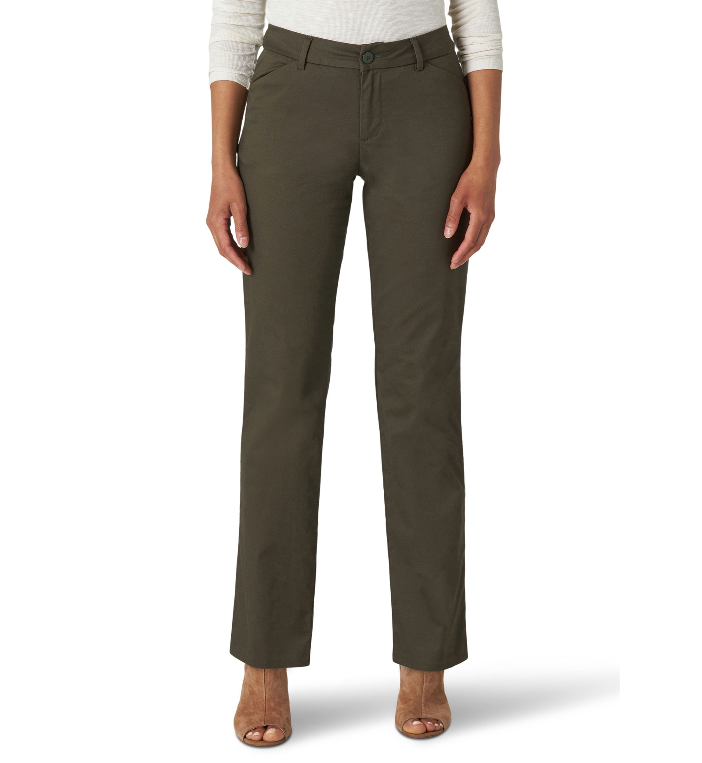 Womens Relaxed Fit Straight Leg Pants