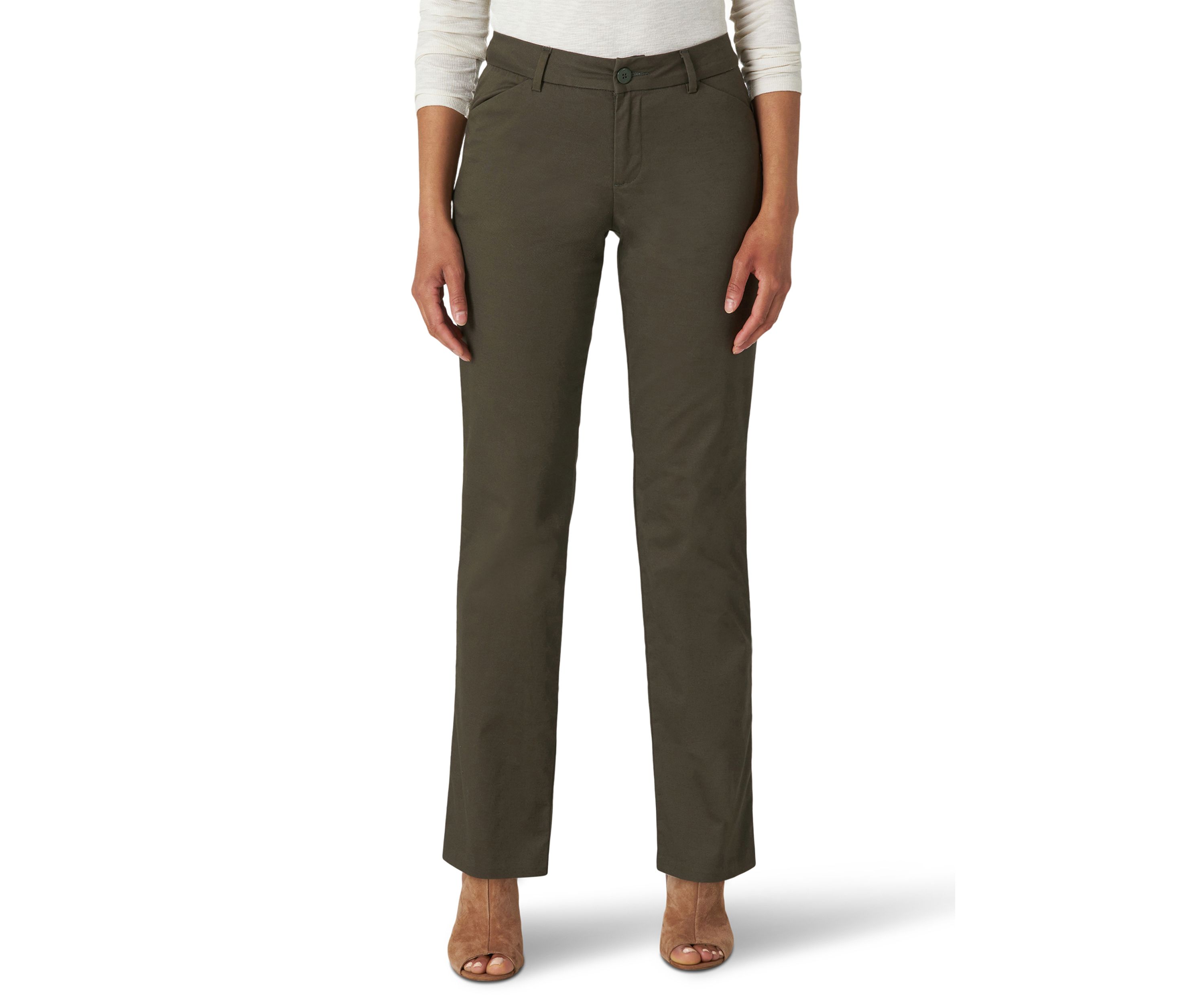 Womens Relaxed Fit Straight Leg Pants
