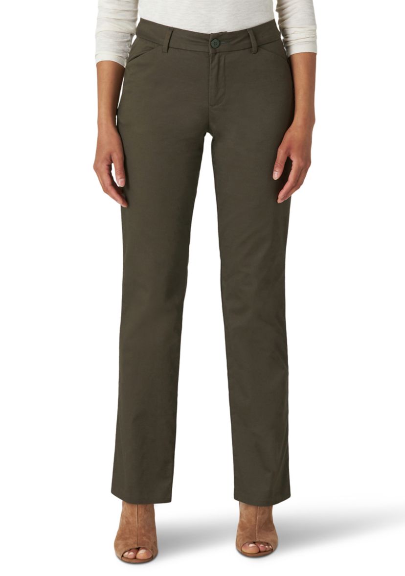 Womens Relaxed Fit Straight Leg Pants