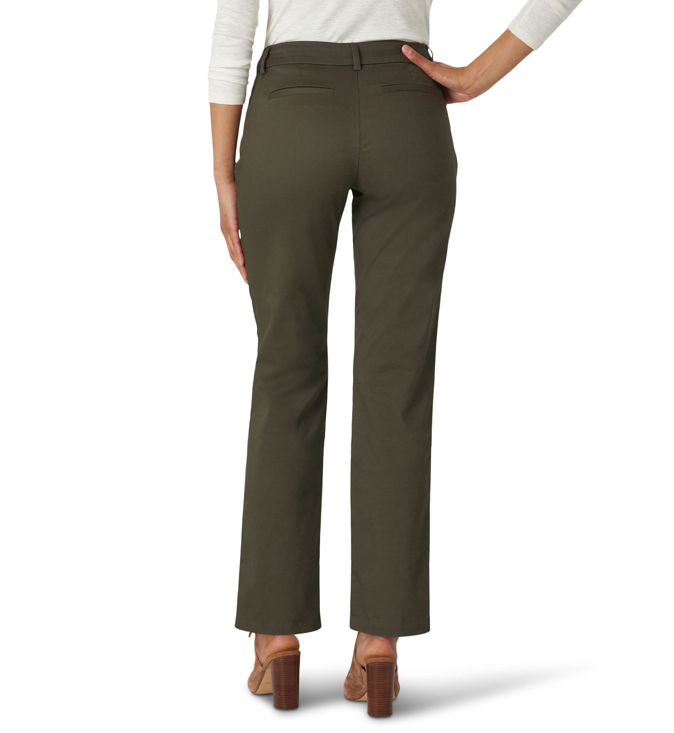Womens Relaxed Fit Straight Leg Pants