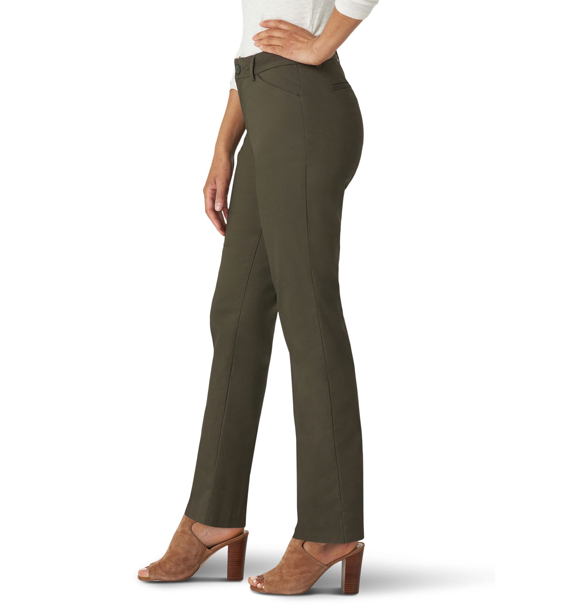 Womens Relaxed Fit Straight Leg Pants