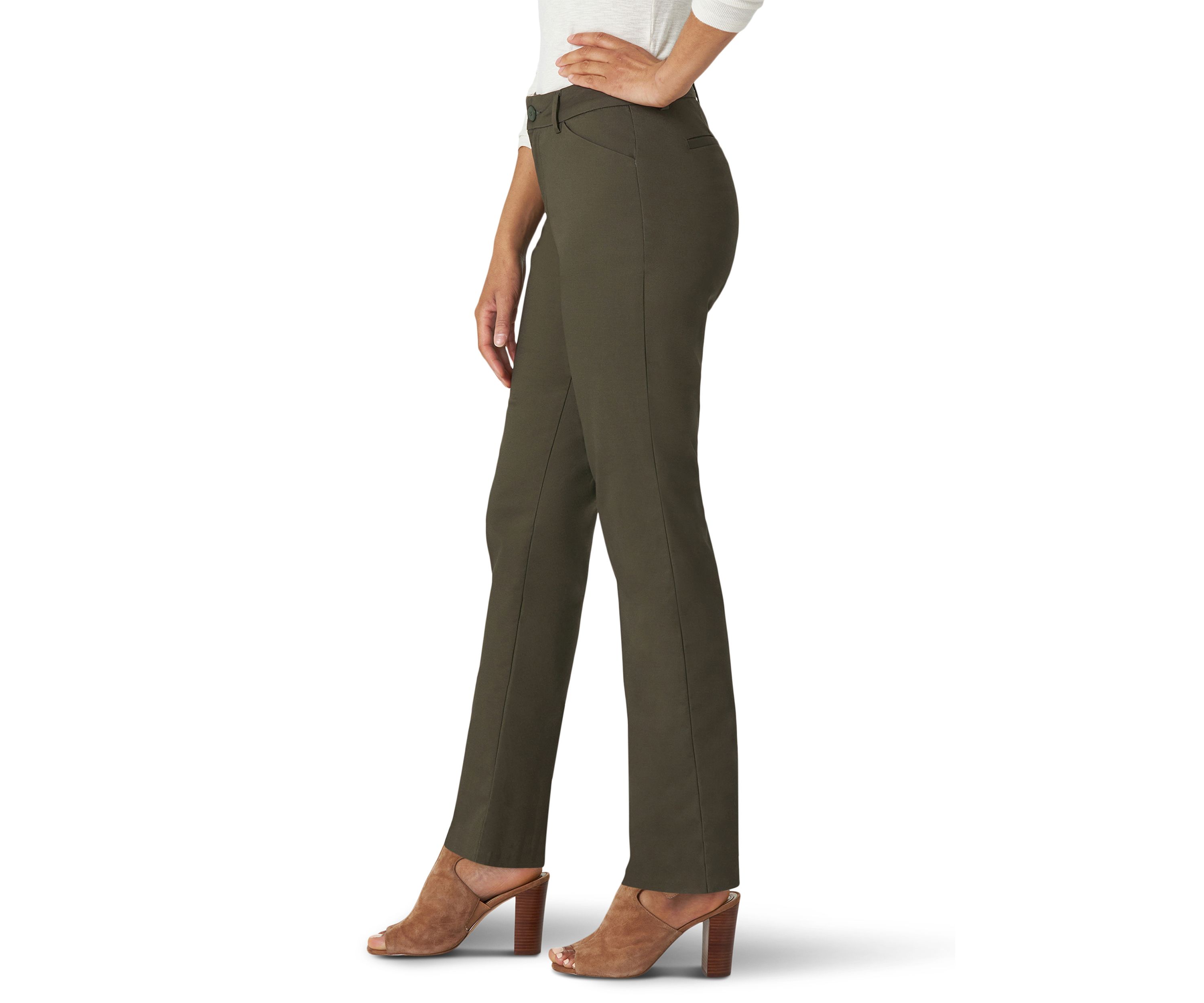 Womens Relaxed Fit Straight Leg Pants