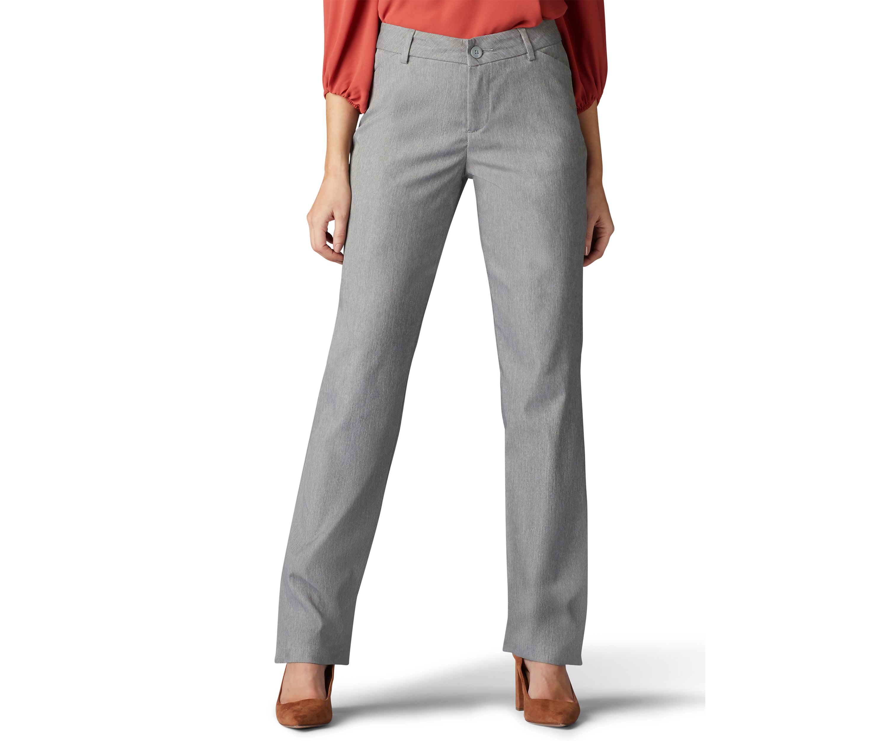 Womens Relaxed Fit Straight Leg Pants