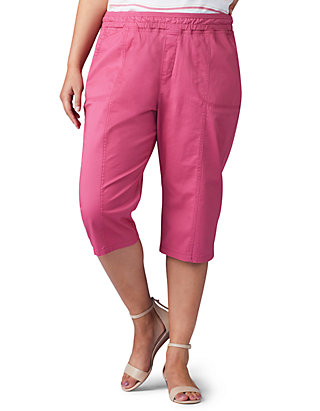 Lee Plus Size Flex To Go Drawstring Skimmer Capris Belk