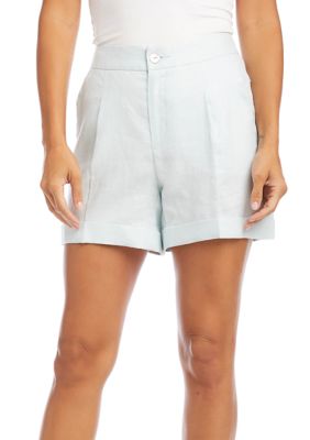 Women's High Waisted Pleated Shorts