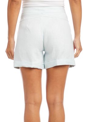 Women's High Waisted Pleated Shorts