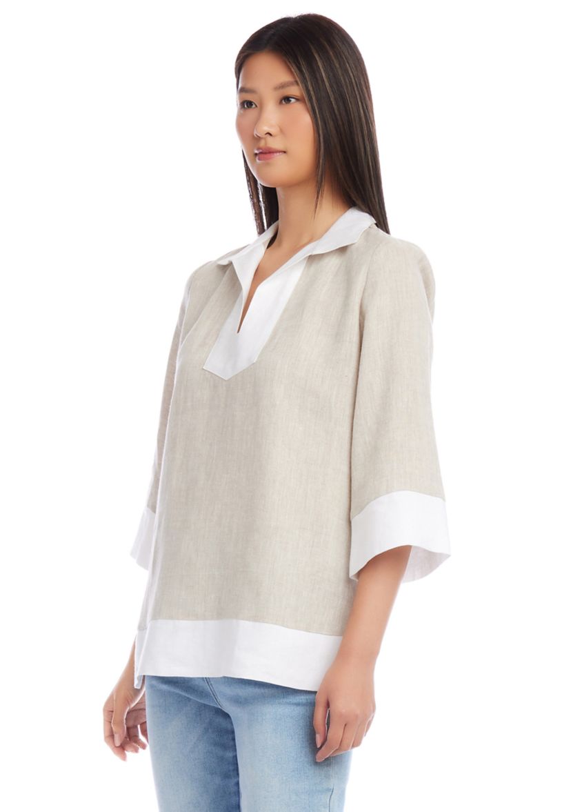 Womens Contrast Tunic Top