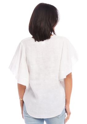 Women's Flutter Sleeve Top