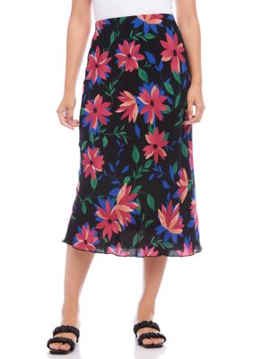 Women's Bias Cut Midi Skirt