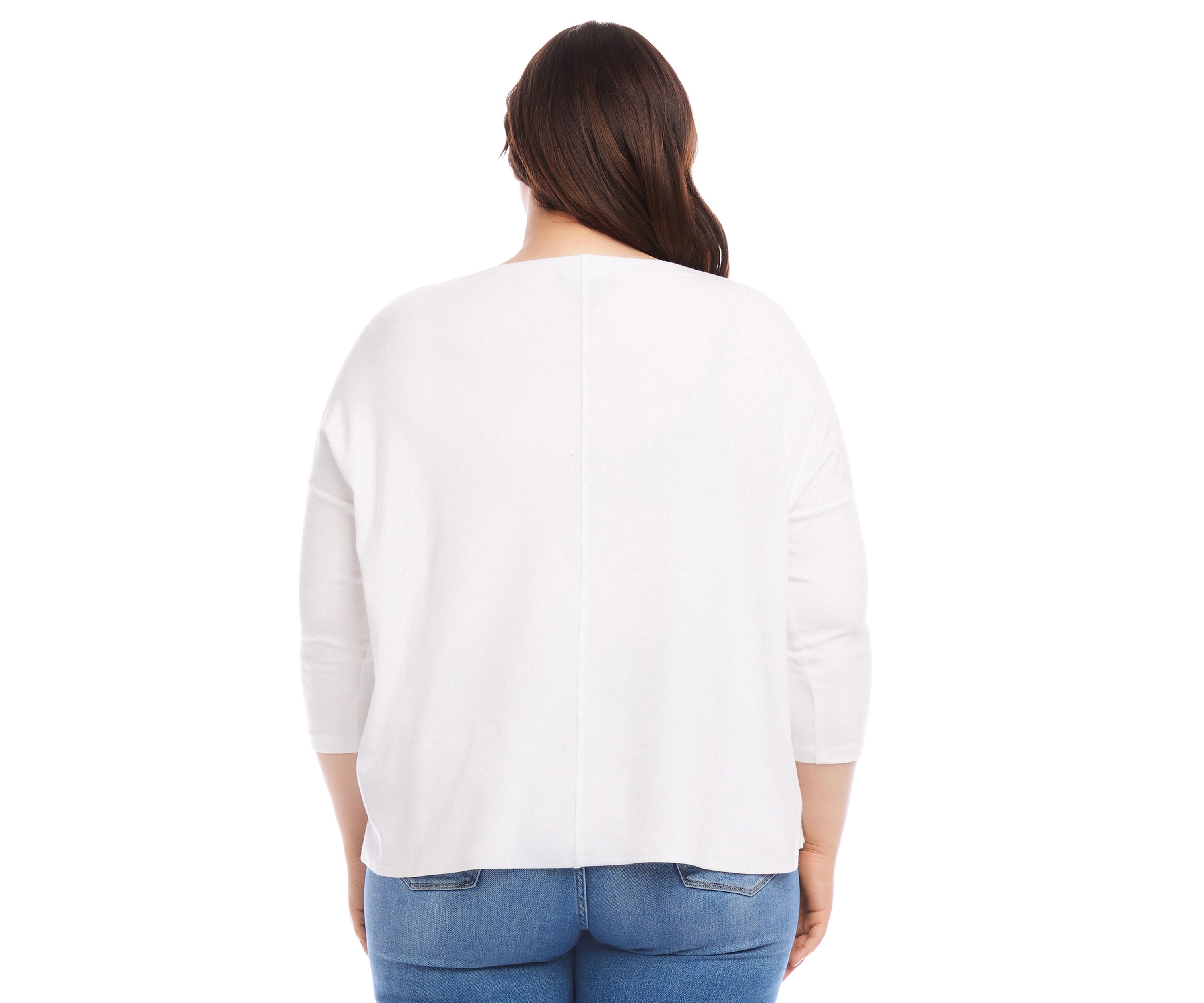 Plus Size Boat Neck Top