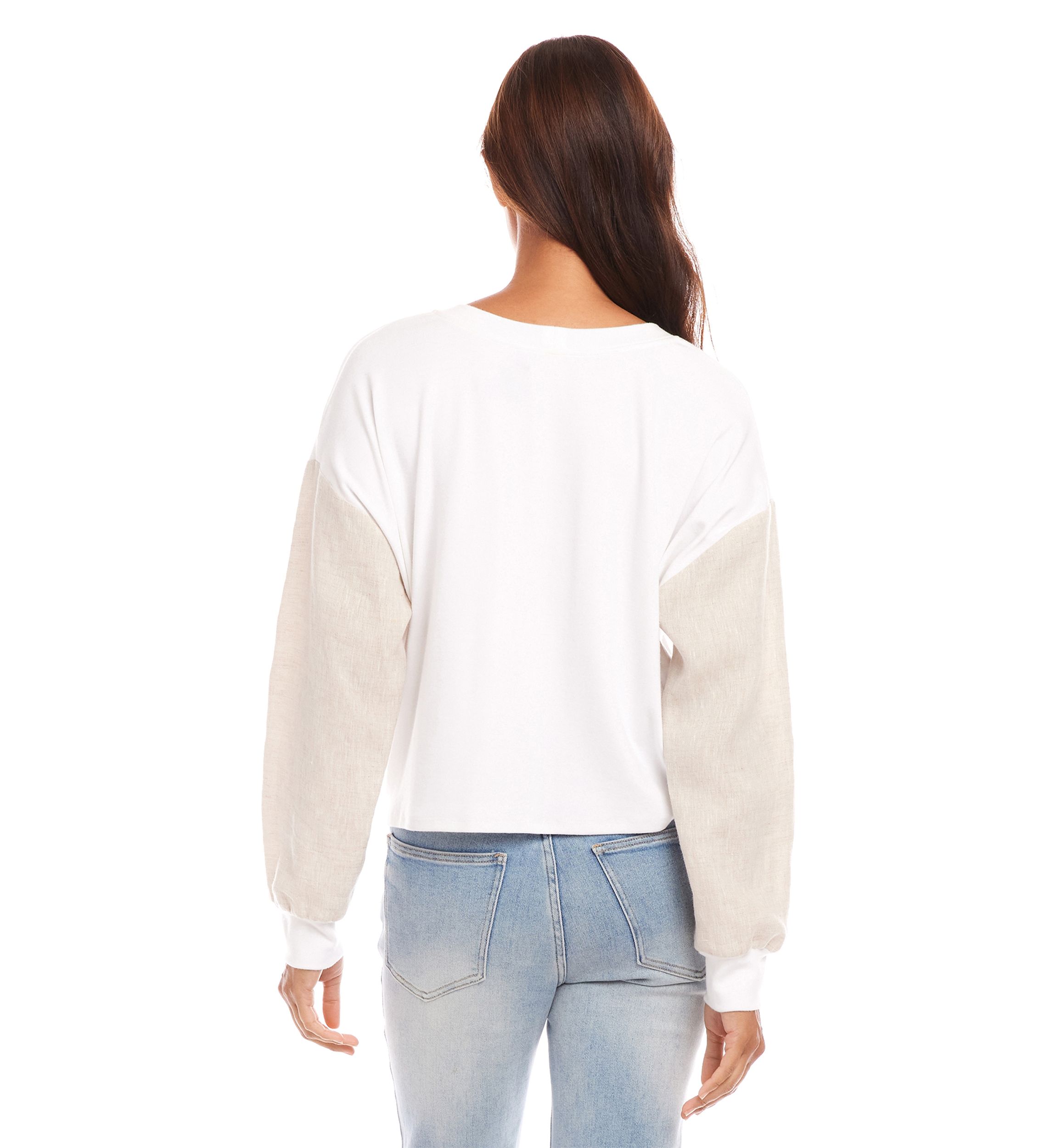 Womens Contrast Tie Front Top