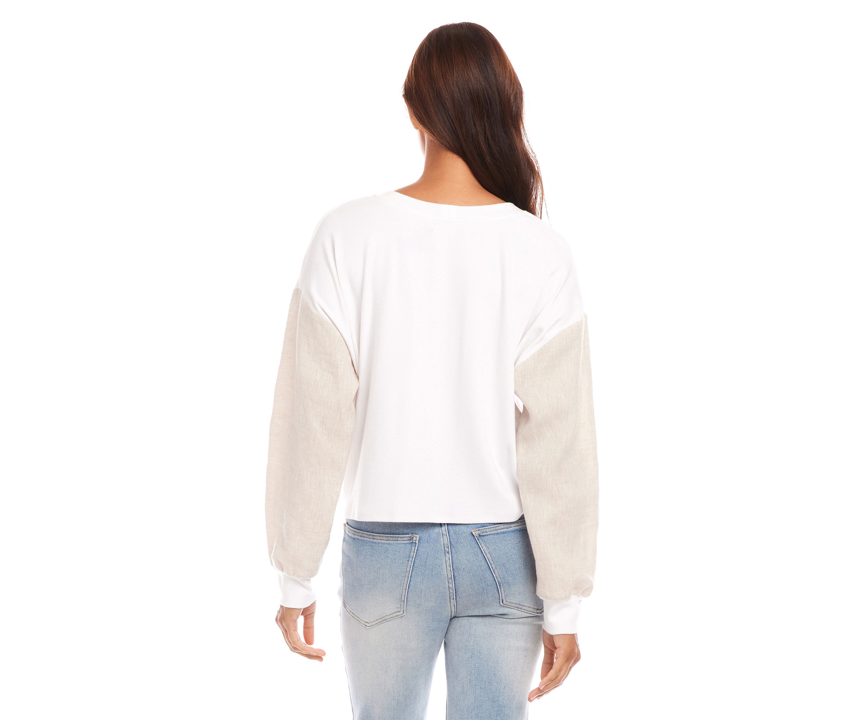 Womens Contrast Tie Front Top