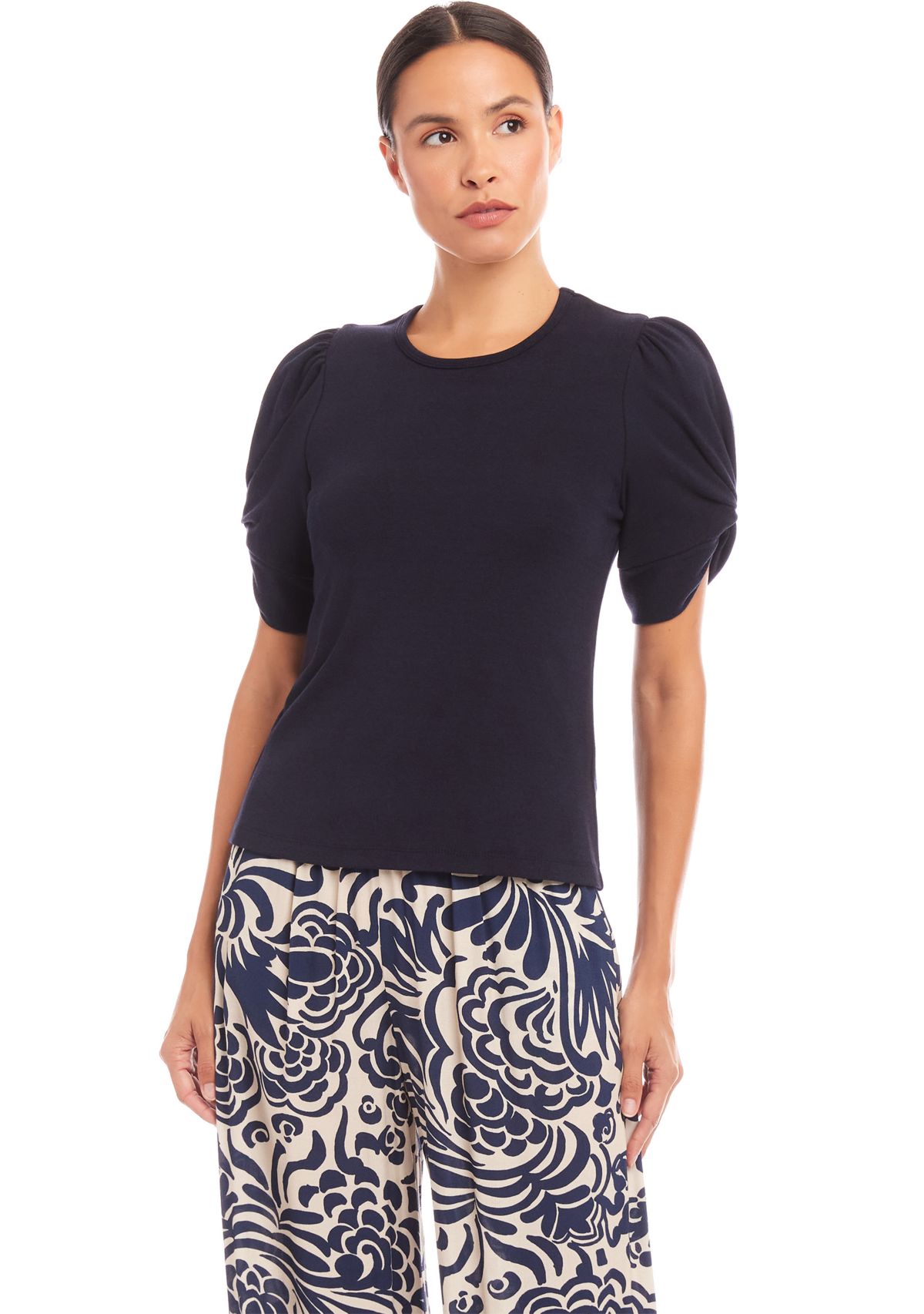 Petite Size Twist Sleeve Top