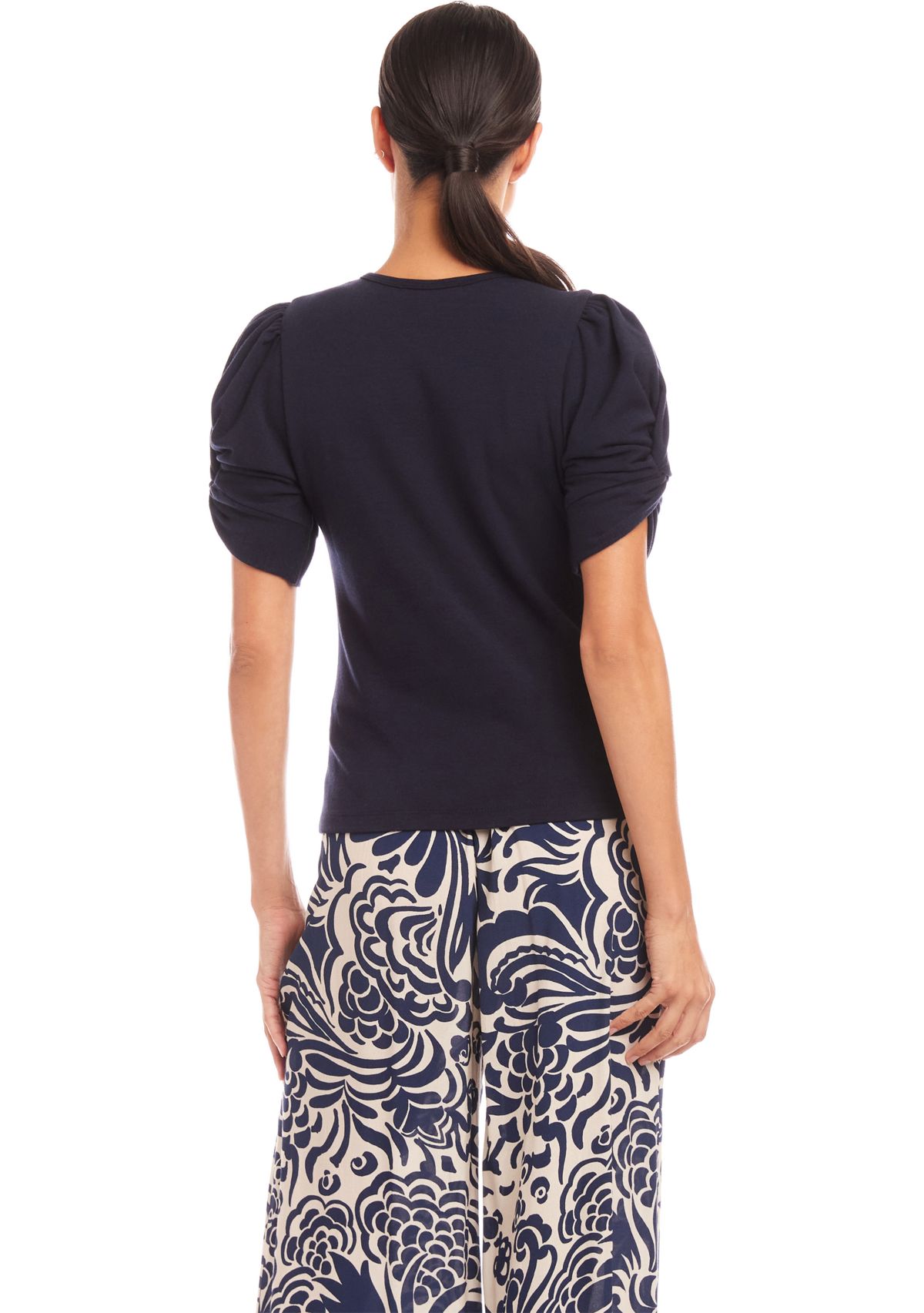 Petite Size Twist Sleeve Top